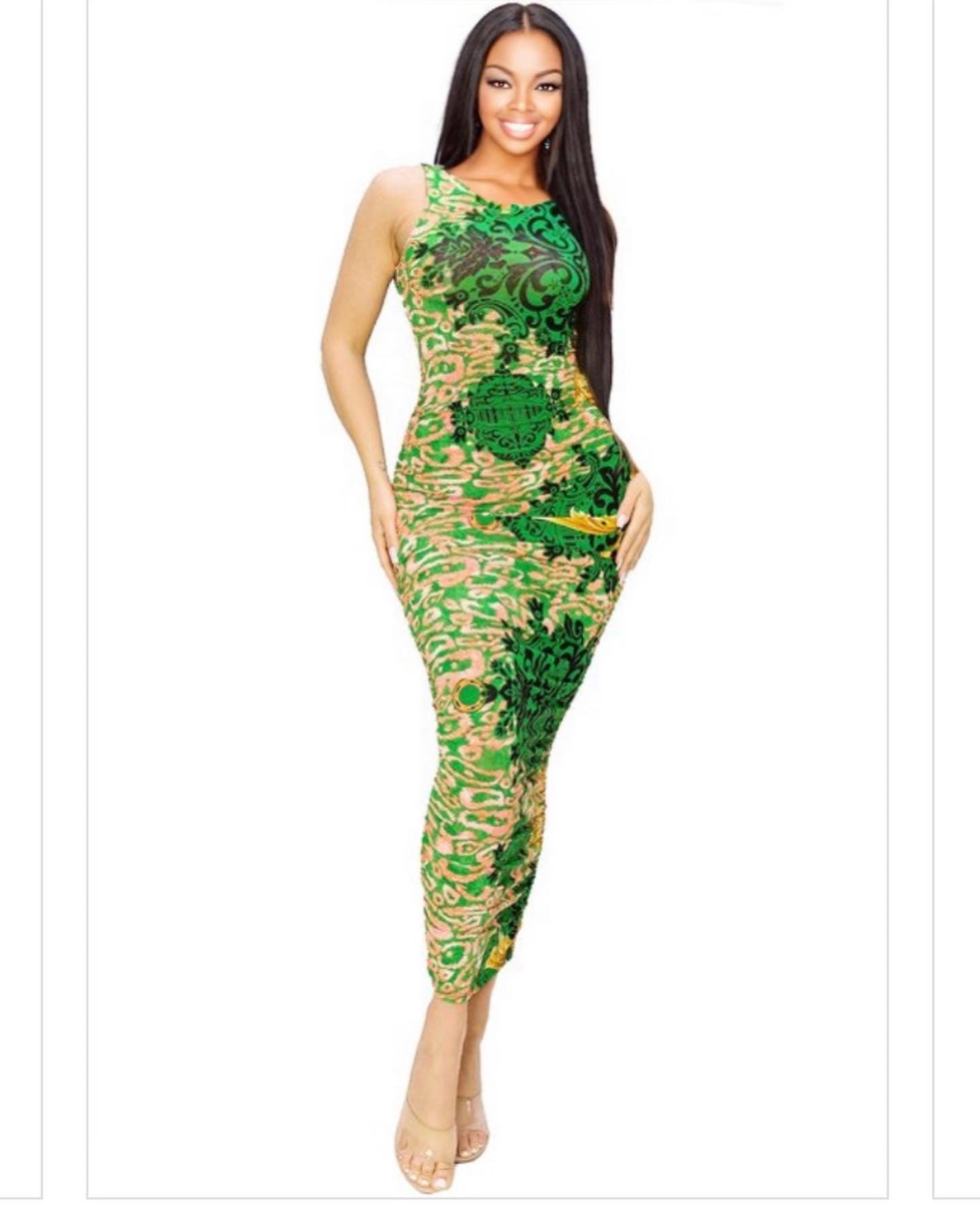 Safari green outlet dress